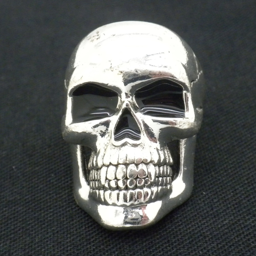 Skull Ring Silver Plated